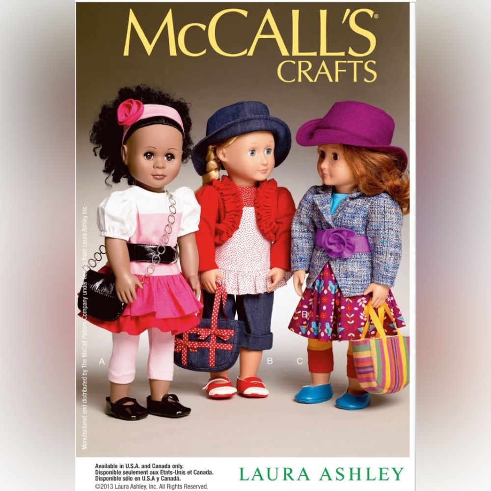 McCall Pattern Company M6764 Clothes and Accessories Sewing for 18-Inch Doll